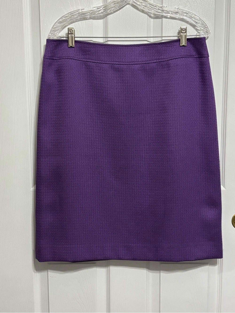 Tahari Arthur S. Levine Purple Weave Textured Women’s Lined Pencil Skirt Size 12